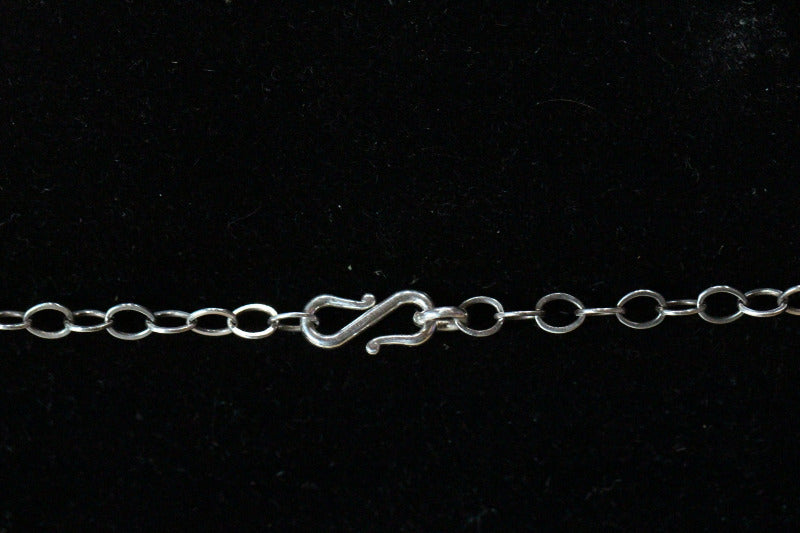 Crystal Blue and Clear Teardrop .925 Sterling Silver Chain mail Necklace and Earrings Set