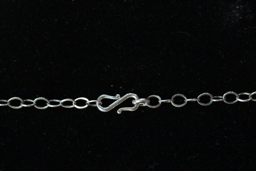 Crystal Blue and Clear Teardrop .925 Sterling Silver Chain mail Necklace and Earrings Set