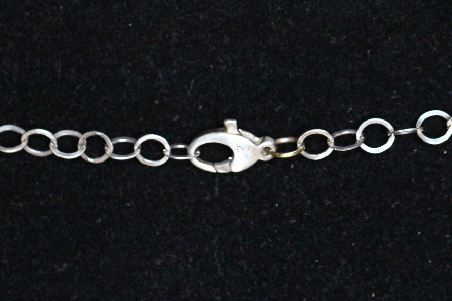 Crystal Metallic Purple Teardrop .925 Sterling Silver Chain mail Necklace and Earrings Set 20"